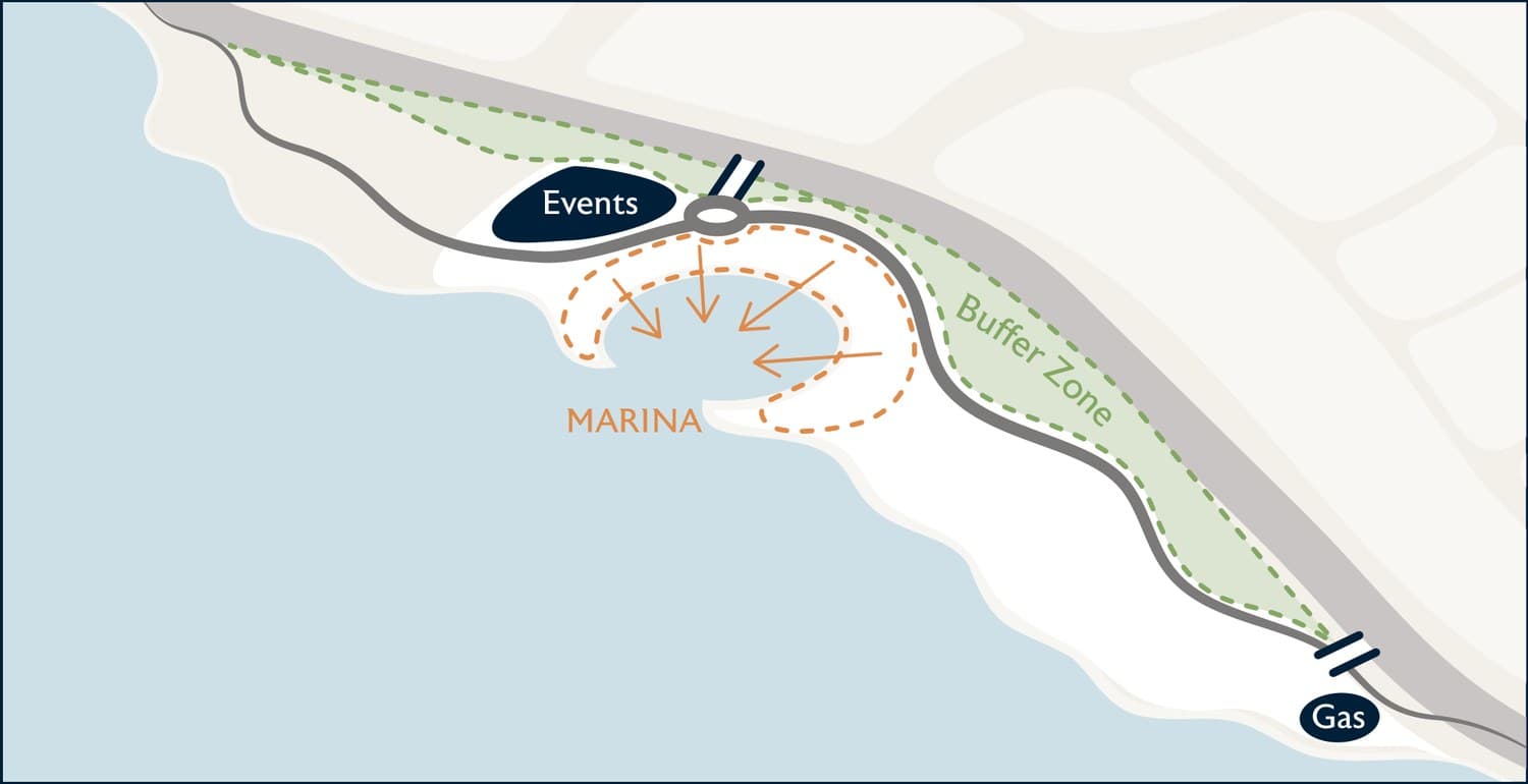 Entrance and Marina