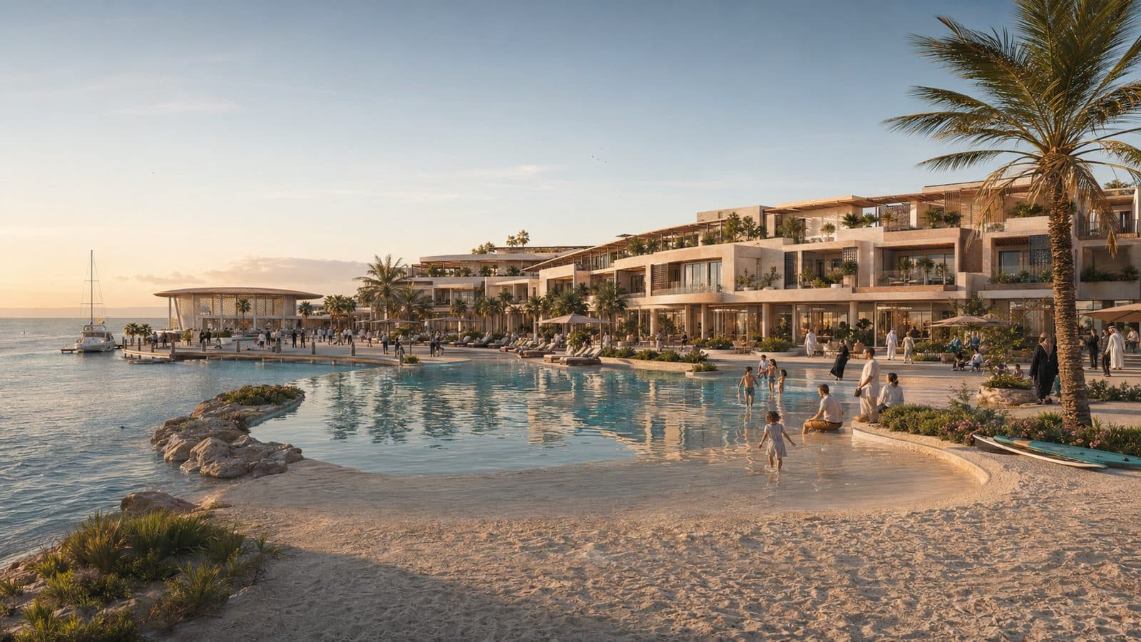 The coastal resort
